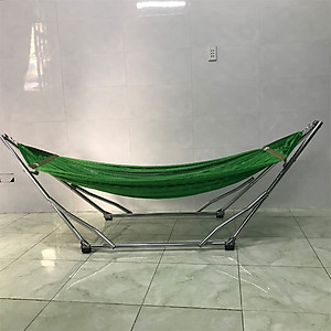 Võng Xếp Inox Crom Đại Tín Thành Phát – Khung Dày Dặn, Chắc Chắn, Bền Đẹp, lưới võng thoáng mát