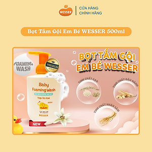Bọt tắm gội em bé Wesser 500ml ( Nhập khẩu Hàn Quốc )