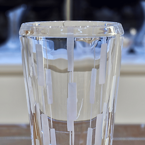 Bình hoa pha lê Tiệp cao cấp BOHEMIA 1285 cao 30.5 cm, hoa văn mài, kiểu dáng sang trọng, hiện đại - Hàng chính hãng