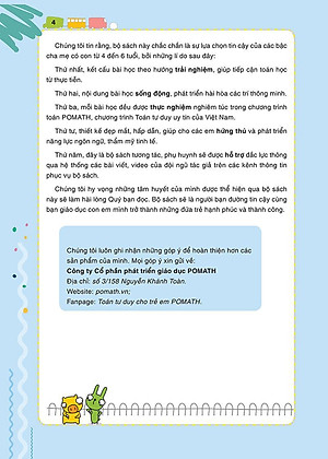 Sách POMath - Toán Tư Duy Cho Trẻ Em 4-6 Tuổi (Tập 1)