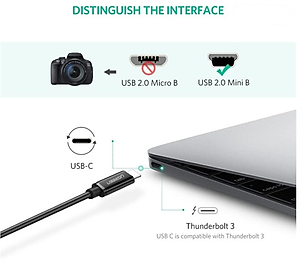 Cáp USB type C ra Mini USB  1M màu đen  Ugreen 242TYC50445US Hàng chính hãng