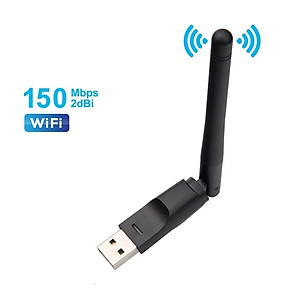 USB Thu Wifi Chuẩn N Tốc Độ Cao 150Mbps Tăng Khả Phạm Vi Thu Phát Sóng Wifi Cho Máy Tính Xách Tay, Máy Tính Để Bàn, Thiết Bị Thu Nhận Ngoại Vi - Hàng nhập khẩu