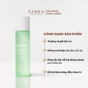 Nước dưỡng Tảo Biển làm mềm mịn & sáng da Zakka Naturals Sea Kelp Daily Essence 150ml