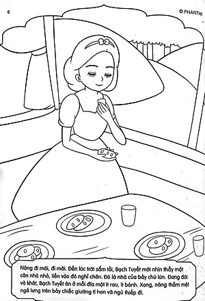 Sách Tô Màu Cổ Tích Công Chúa: Công Chúa Bạch Tuyết