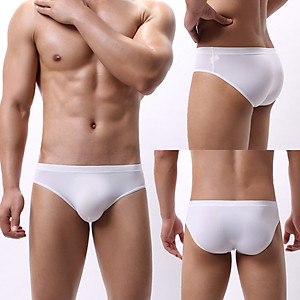 Combo 3 quần lót nam thun lạnh tam giác màu trơn đơn giản, sịp nam cạp nhỏ QLJ03