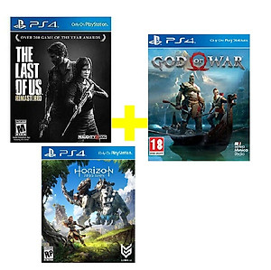 Bộ Máy PS4 Slim 1TB Model CUH-2218B MEGA kèm 3 Game God Of War ,The Last Of Us ,Horizon Zero Dawn  - Hàng Chính Hãng