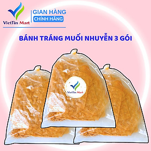 Combo 3 Gói Bánh Tráng Muối Nhuyễn Xì Ke Viettin Mart