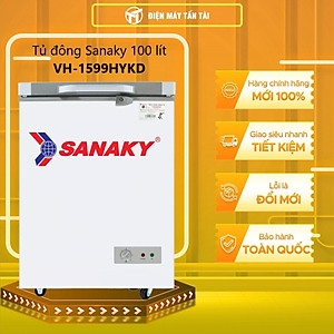 Tủ Đông Kính Cường Lực Sanaky VH-1599HYKD (100L) - Xanh Ngọc - Hàng Chính Hãng - Chỉ Giao tại HCM