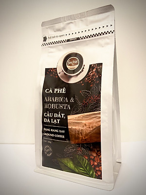 Cà phê Arabica & Robustar Cầu Đất,  Đà Lạt- 100% cà phê nguyên chất dạng rang xay 500 g