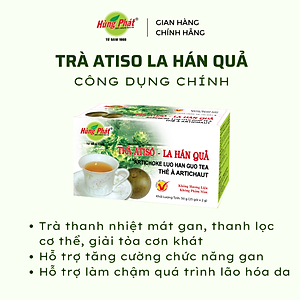 Trà Atiso La Hán Quả Hộp 25 Gói - Thương hiệu Hùng Phát