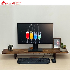 Kệ kê màn hình máy tính bằng gỗ, Kệ gỗ kê màn hình máy tính Gaming Anzzar-03