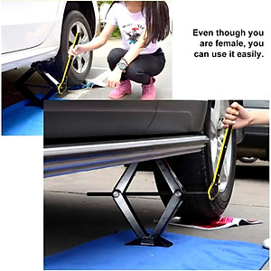 Kích Nâng Gầm Ô Tô, Xe Con, Xe Máy 2 Tấn Loại Dày Kèm Cờ Lê Nhỏ Gọn – Thay Lốp Khẩn Cấp Dễ Dàng