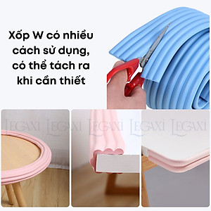 Dây xốp bọc cạnh bàn chữ W mút xốp bọc chân bàn vật dụng trong nhà chống va chạm bảo vệ Legaxi