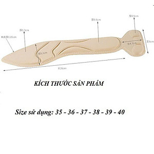 Cặp lót giày cao gót mũi nhọn giảm size cho giày bị rộng, thoáng khí và êm chân MÀU ĐEN