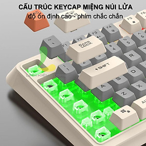 Bàn phím giả cơ gaming XUNFOX K82 - Bàn phím chơi game thiết kế 94 phím có đèn led 7 màu kèm theo nút vặn âm lượng - Hàng nhập khẩu