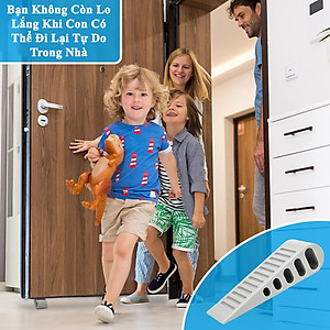 Miếng Chặn Cửa Cao Su KUNBE Kèm Giá Treo Tiện Lợi Chống Va Đập Cửa Hiệu Quả