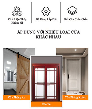 Chốt Khóa Cài Cửa Loại Cao Cấp KUNBE Dày Dặn, Có Chốt Cố Định Thanh Gạt An Toàn Chắc Chắn