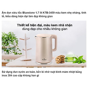 Ấm Đun Siêu Tốc Bluestone KTB-3459 - 1.7 lít/ 1800W - Hàng Chính Hãng