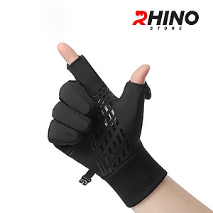 Găng tay hở ngón giữ ấm, chống gió mùa đông Rhino G301 cảm ứng điện thoại cho nam, nữ