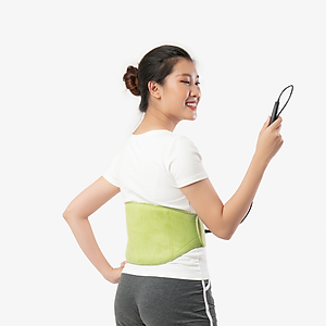 Bộ đai chườm nóng thảo dược giảm đau lưng bụng dùng điện - Hapaku