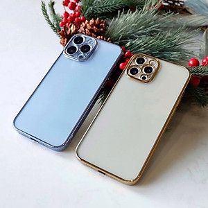 Ốp lưng dẻo trong viền màu bảo vệ camera Sulada cho iPhone 14 ProMax / 14 Pro / 14 Plus / 14 – hàng nhập khẩu