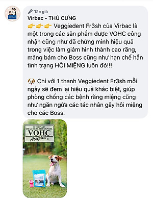 1 thùng (10 gói) Veggiedent sạch răng, thơm miệng, giảm cao răng cho chó (Virbac)
