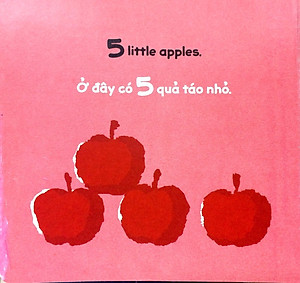 Sách Lật Tương Tác Song Ngữ - 0-3 Tuổi - 5 Quả Táo Nhỏ