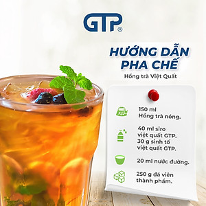 Siro Việt Quất GTP - Chuyên dùng pha chế: Trà sữa, Trà trái cây, Cocktail, Mocktail…