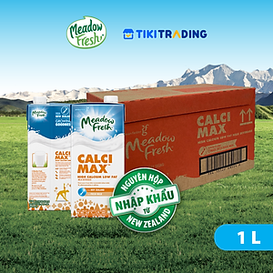 Thùng 12 hộp Sữa Tươi Tiệt Trùng Giàu Canxi Ít Béo Meadow Fresh 1L hàng New Zealand