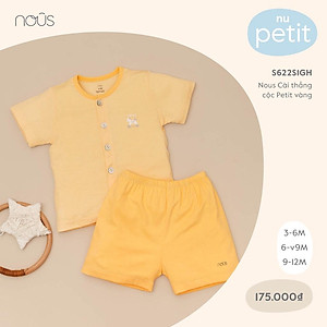 Bộ Quần Áo Cộc Cài Thẳng Nous - Chất Liệu Nu Petit Bé Gái - Bé Trai (Size từ 3-6 Tháng Đến 9-12 Tháng)
