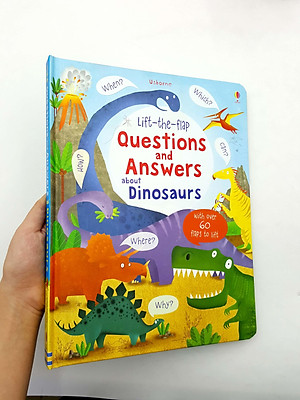 Sách tương tác tiếng Anh - Usborne Lift-the-flap Questions and Answers about Dinosaurs