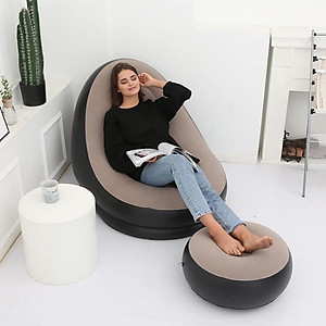 Ghế đệm hơi tựa lưng tặng kèm bơm điện 2 chiều