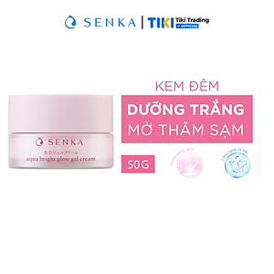 [HOT DEAL] Kem Dưỡng Da Trắng Hồng ban đêm Giảm Thâm Sạm Không Cồn dạng gel SENKA AQUA BRIGHT GLOW GEL CREAM 50g - 15538