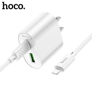 Bộ Sạc Nhanh Cho Iphone PD20W Hoco C80/C80A/C109 2 cổng Usb và Type-C kèm dây sạc Type-C sang iPhone 1M Sạc 0-50% Pin trong 30 phút - Hàng chính hãng