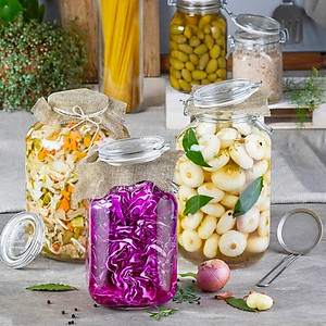 Hũ thủy tinh nắp cài Bormioli Rocco Fido 3L – Kín hơi, bảo quản thực phẩm cao cấp Ý