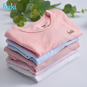 Bộ quần áo sơ sinh cho bé vải sợi tre siêu mềm mịn cao cấp - đồ sơ sinh cho bé (2,5kg - 15kg) - bộ cộc tay cho bé Haki BB002
