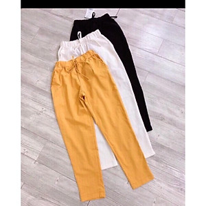 Quần Baggy Đũi Xước Hàn Quốc Lưng Thun Freesize 50-60kg tùy chiều cao