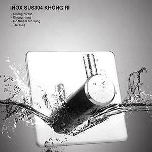 Móc Dán Tường Inox SUS304 treo đồ gia đình phòng ăn, nhà bếp, nhà tắm tiện lợi