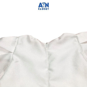 Đầm công chúa bé gái Họa tiết Nơ trắng tafta ánh nhủ - AICDBTLPK6DD - AIN Closet