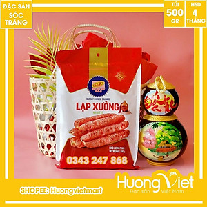 Đặc Sản Sóc Trăng - Lạp Xưởng Nạc Tân Huê Viên 500G Sóc Trăng Hút Chân Không, Thịt Lạp Sườn Heo Mai Quế Lộ Thơm Ngon Đậm Vị Truyền Thống