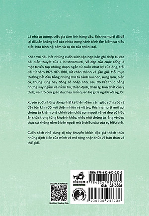 Sách Vẻ đẹp của cuộc sống - Nhật ký của Krishnamurti