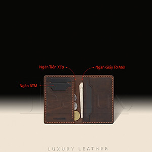 Ví Da Nam Nữ Đựng Thẻ LEALUX Mini Handmade 1