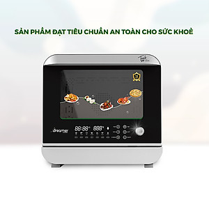 [Hàng Chính Hãng] Lò Chiên Hơi Nước Siêu Nhiệt DKA-SAF118W 18L Kết Hợp Chiên Và Hấp Hơi Nước, 14 Chức Năng Nấu, Màn Hình Cảm Ứng và Núm Xoay Tiện Lợi