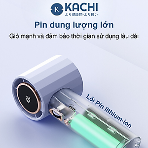 Quạt cầm tay mini Kachi MK400 pin khoẻ 100 cấp độ gió - Hàng chính hãng Hàng nhập khẩu