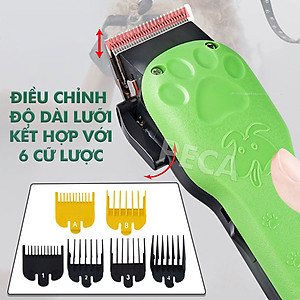 Tông đơ cắt tỉa lông thú cưng Kemei KM-CW10 công suất mạnh 5W sạc nhanh USB chuyên nghiệp phù hợp cắt lông chó, mèo