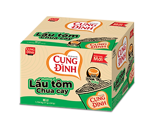 Thùng 24 Ly Mì Khoai Tây Cung Đình Hương Vị Lẩu Tôm Chua Cay