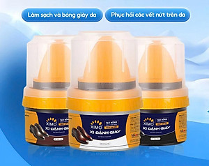 Xi Đánh Bóng Giày Da Làm Bóng Nhanh Đồ Da, Xi Kem Dưỡng Da Có Đầu Mút Hỗ Trợ MÀU ĐEN 1 HỘP