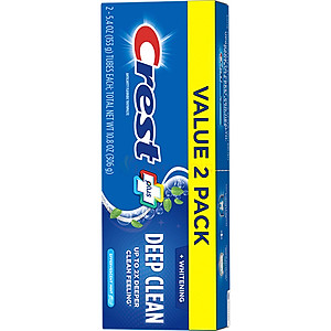 Combo kem đánh răng Crest Plus Deep Clean (153g x 2) - Hàng chính hãng
