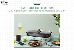 Nồi Điện Đa Năng, Nồi Lẩu Nướng Đa Năng BEAR SUBE004 3 Khay Rời Dung Tích 4L, Công Suất 1200W - Hàng Chính Hãng