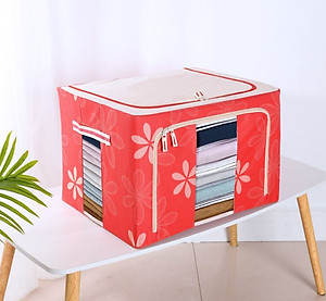 Bộ 2 Túi Đựng Chăn Màn Có Chọn Màu – Combo 2 Túi Vải Quần Áo Khung Sắt Gấp Gọn Cao Cấp Amalife